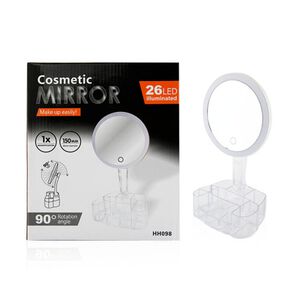 Espejo Organizador De Maquillaje 26 Led 90 Recargable