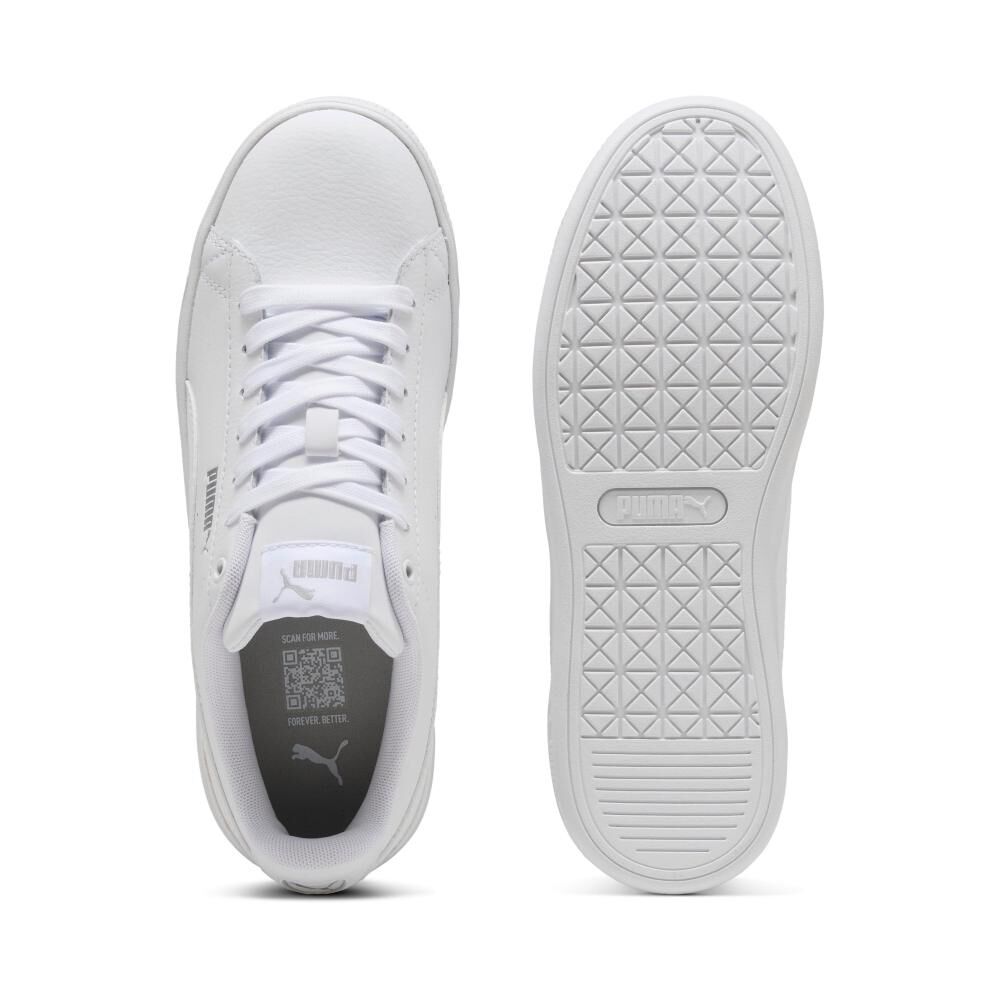 Zapatilla Urbana Unisex Puma Vikky V3 Lthr Blanco image number 3.0