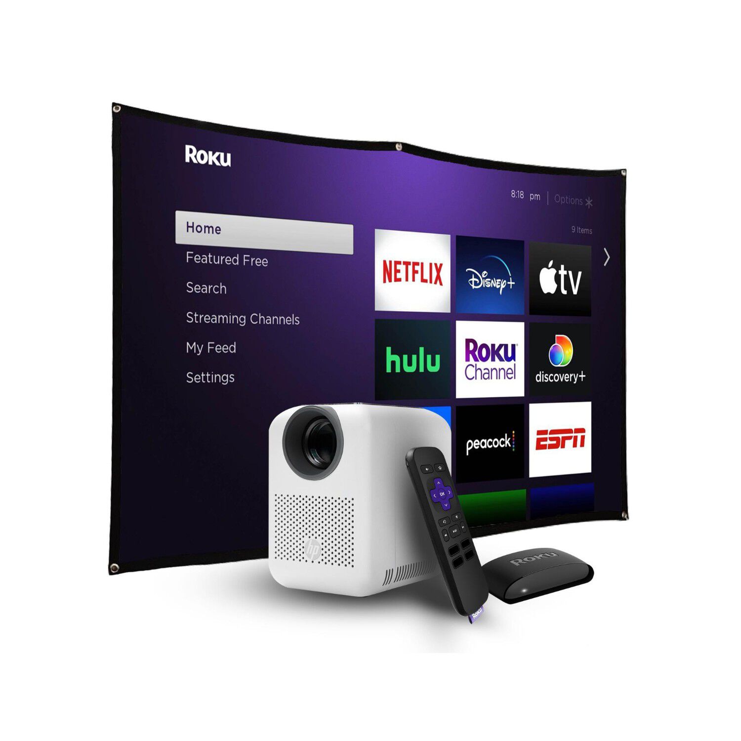 Proyector Port&aacute;til Hp Cc180 3 En 1 Roku Hd 720p 200 L&uacute;menes image number 5.0
