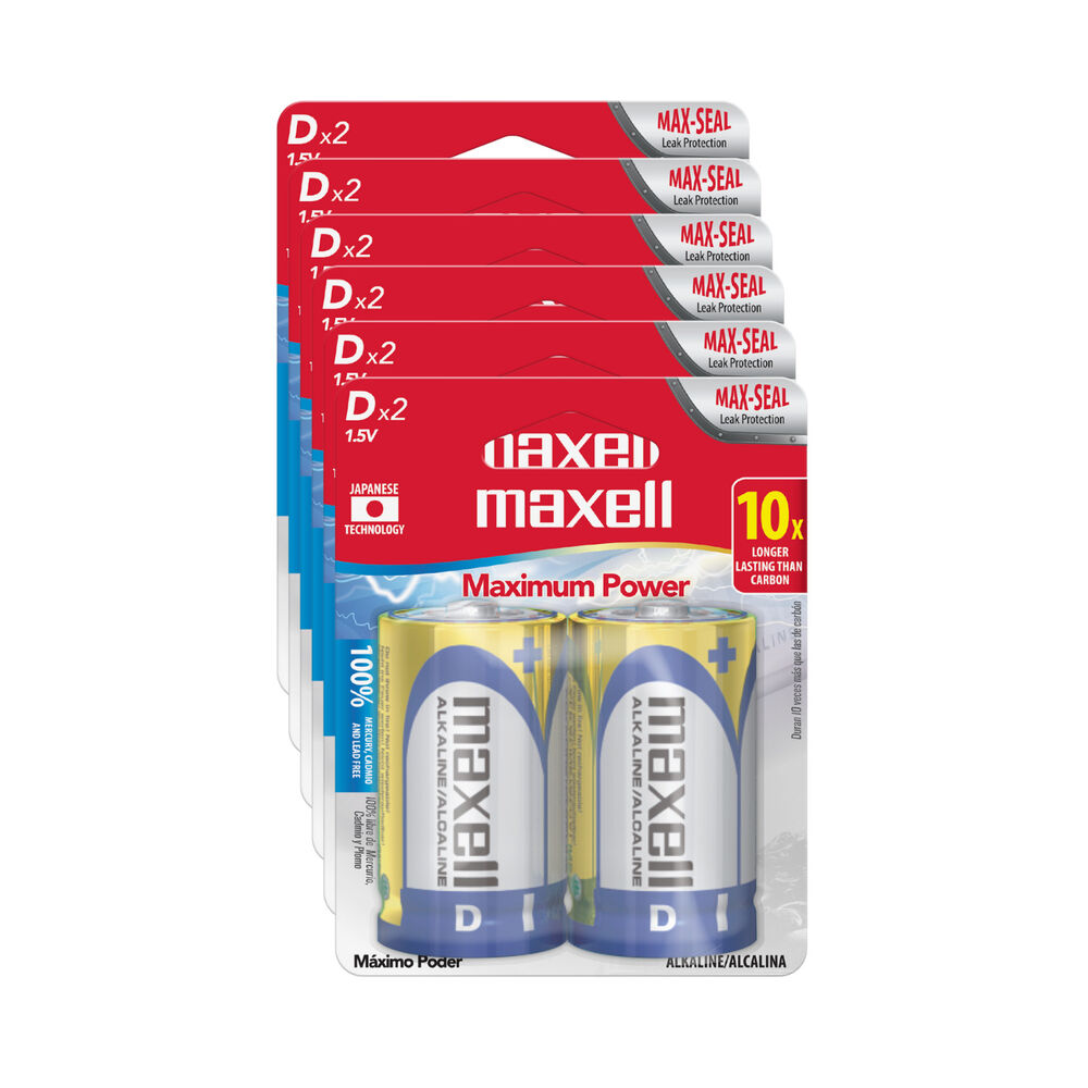 Pack 12 Pilas Alcalinas Tipo D Blister 2 Uds. image number 0.0