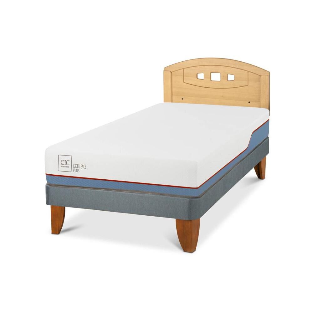 Cama Europea Cic Excellence Plus / 1.5 Plazas / Base Normal + Respaldo image number 1.0