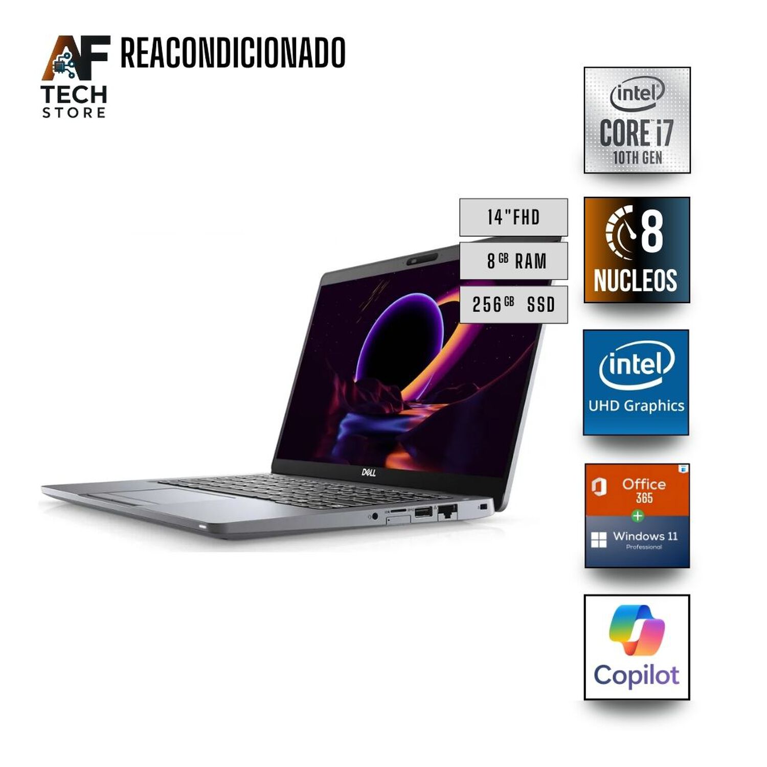 Notebook Dell 5310 I7 10th 8gb 256gb - Win11+office - Reacondicionado Profesional