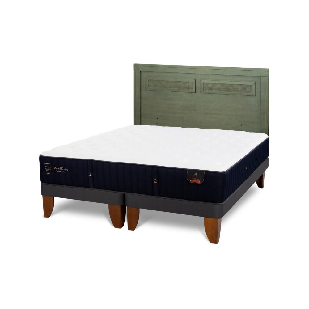 Cama Europea Cic Linea Premium / 2 Plazas / Base Dividida + Respaldo image number 4.0