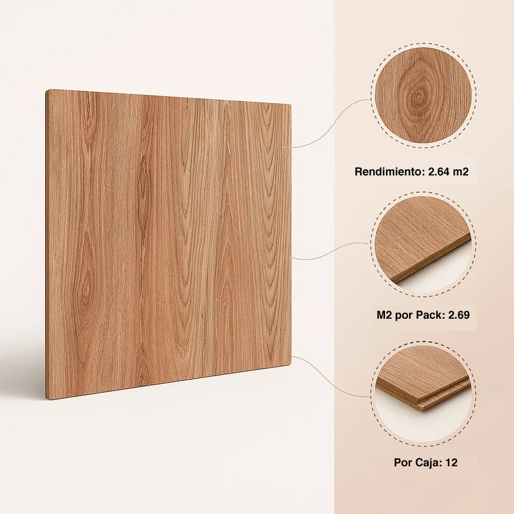 Pack De 12 Pisos Vinilico Spc Color Madera image number 4.0