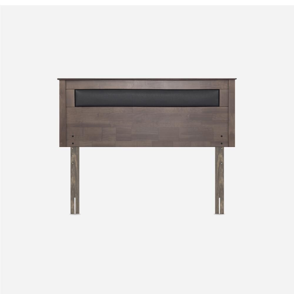 Cama Europea Rosen Indie / 2 Plazas / Base Dividida  + Respaldo Ferrara Gris image number 1.0