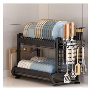 Escurridor De Platos 2 Niveles Multifuncional Secaplatos