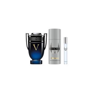 Rabanne Hombre Estuche Invictus Victory Elixir Parfum Intense 100 Ml + Desodorante 150 Ml + Eau De Toilette 10 Ml