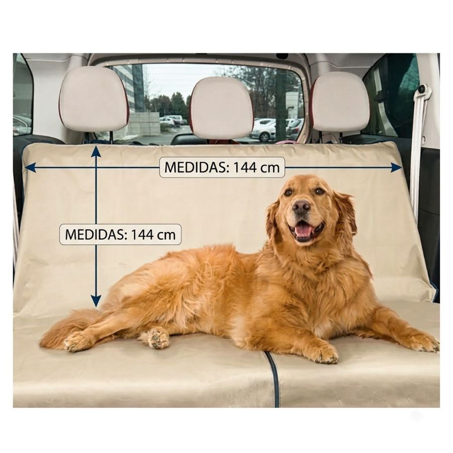 Protector De Asiento Auto Para Perros Mascotas Funda Impermeable image number 4.0