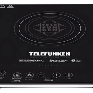 Cocinilla Encimera De Induccion Digital Marca Telefunken 1 Quemador Color Negro 2100w