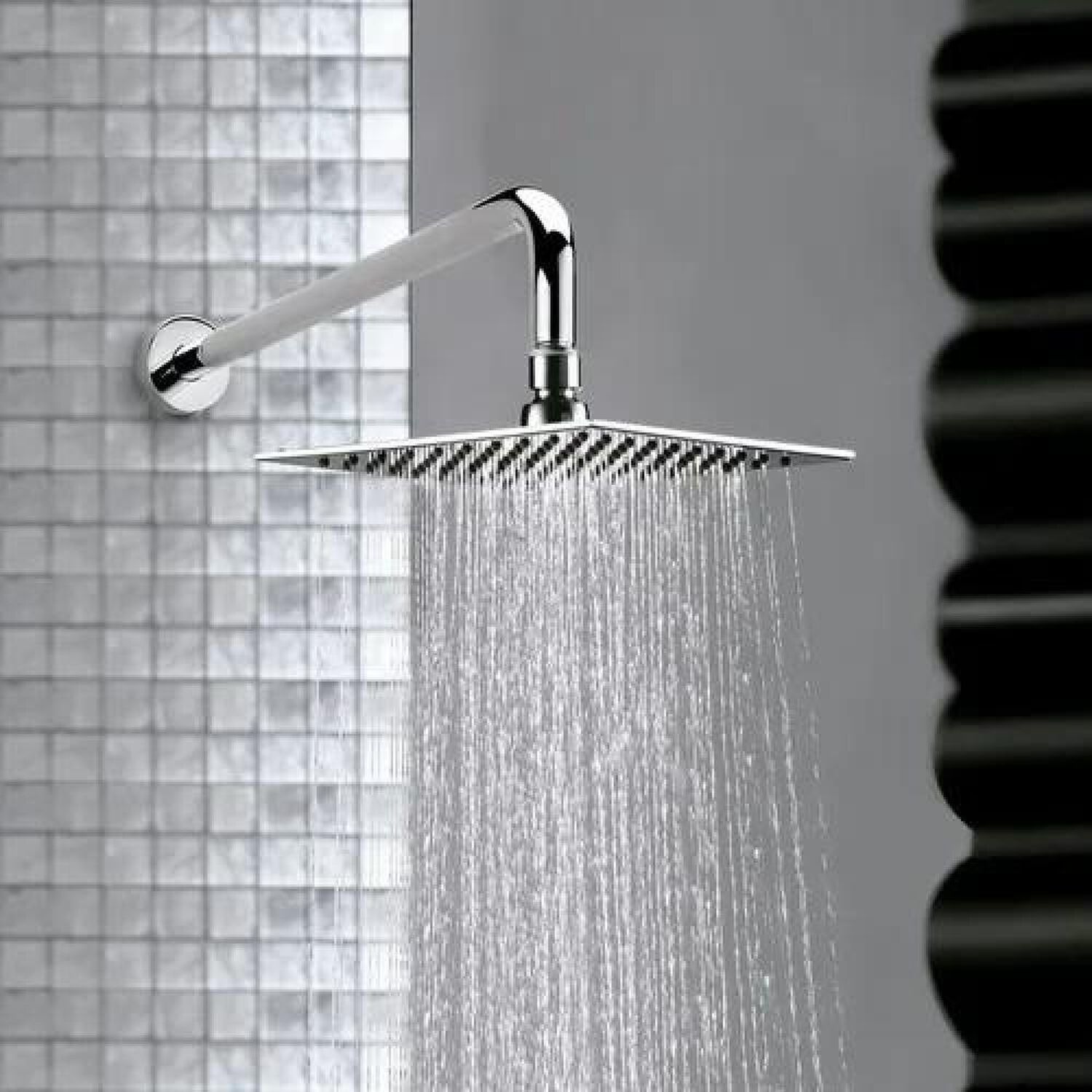 Plato Ducha Cuadrado Acero Inox 20cm Briggs image number 1.0