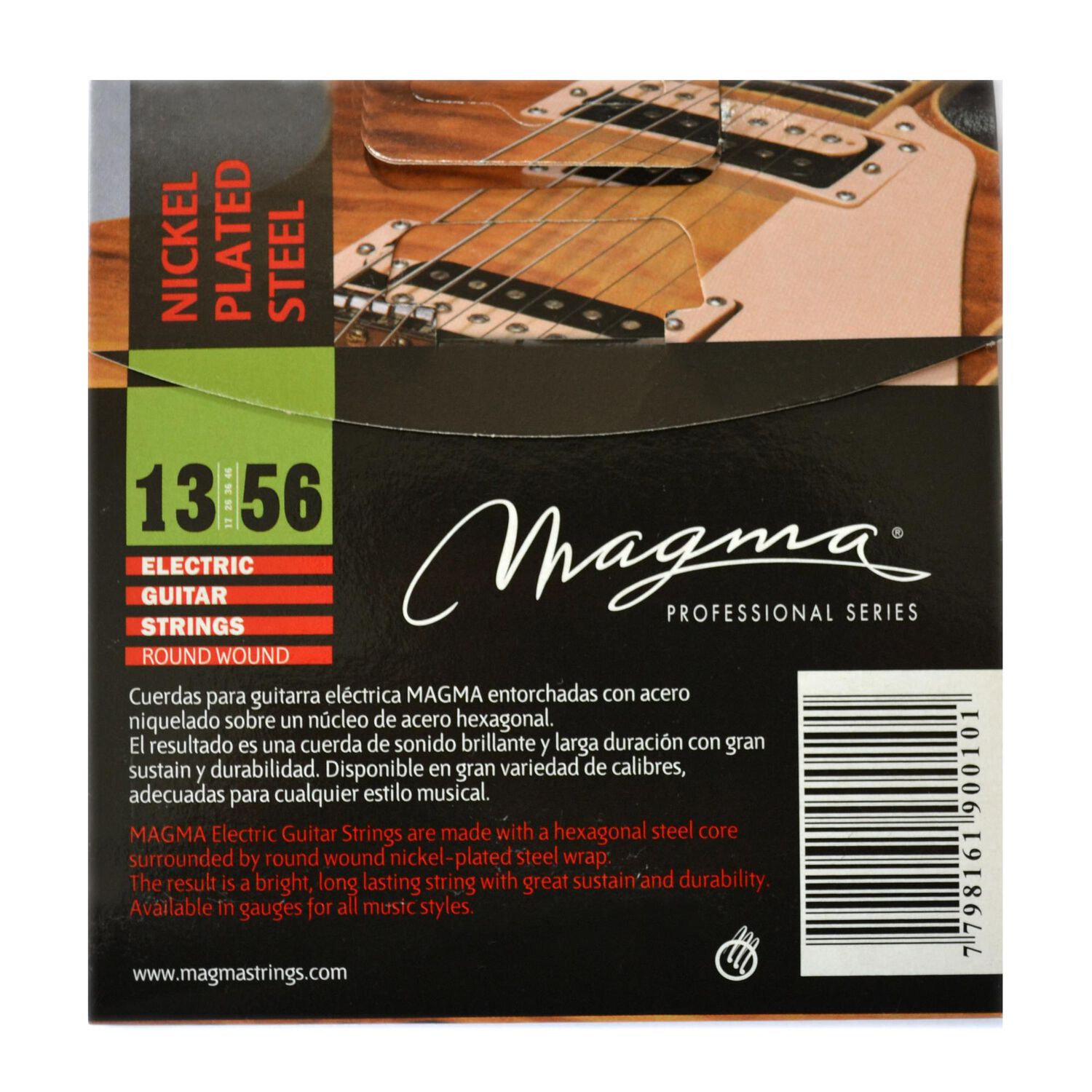 Set Cuerdas Guitarra El&eacute;ctrica Ge180n Magma image number 1.0