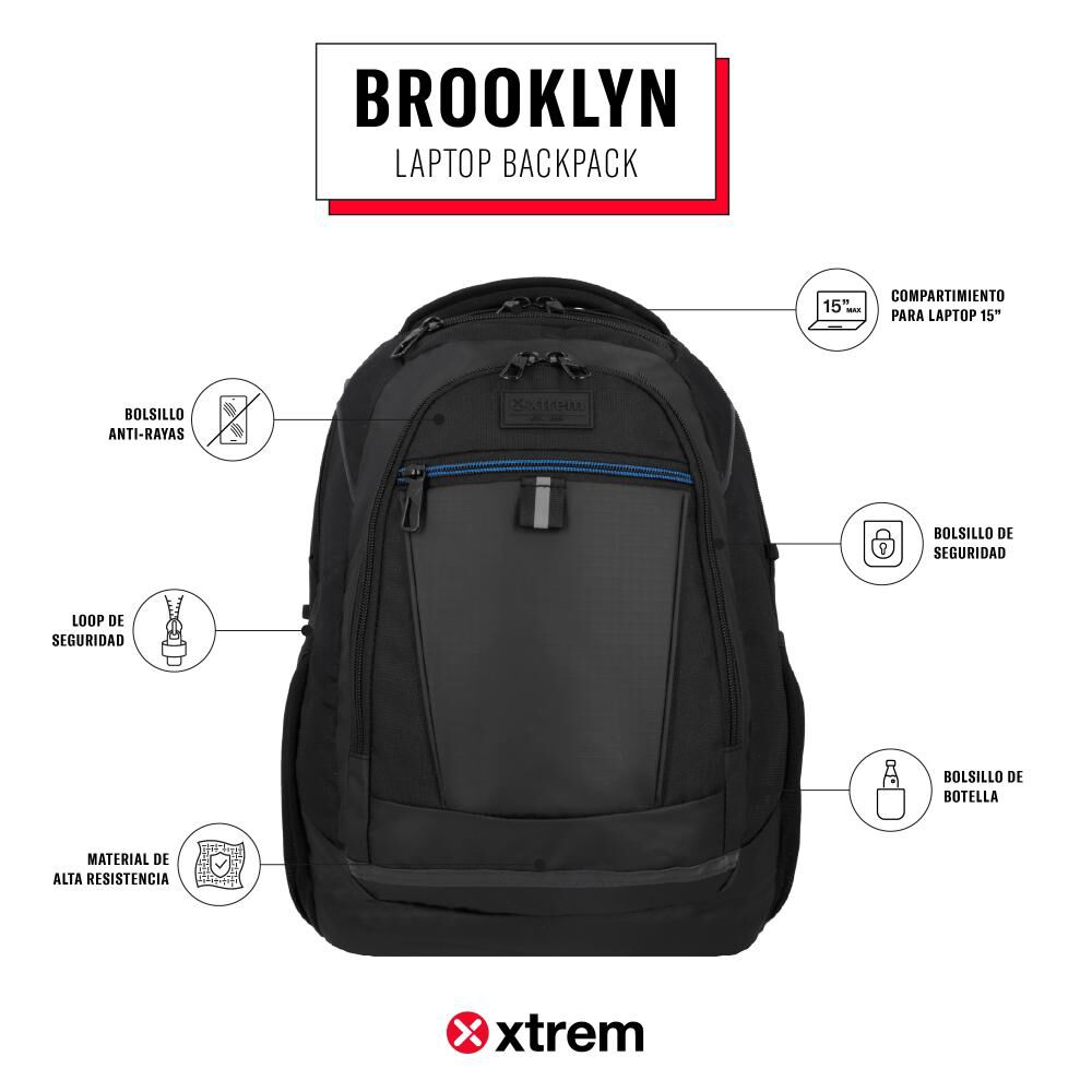 Mochila Notebook Xtrem Brooklyn 5xt 15" image number 8.0