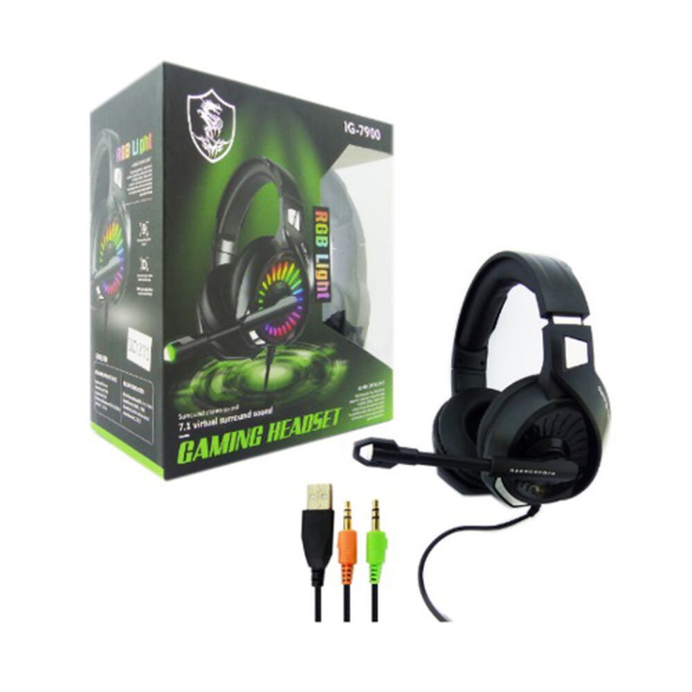 Audífonos Gamer Ig-7900 Pc Luz Rgb image number 0.0