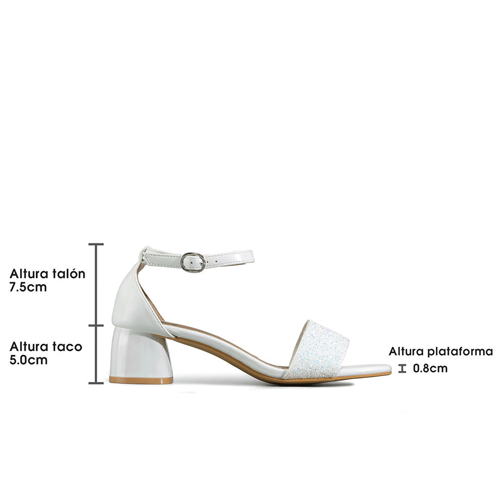 Sandalia Taco Grueso Punta Cuadrada Mujer Weide Gh176 image number 7.0