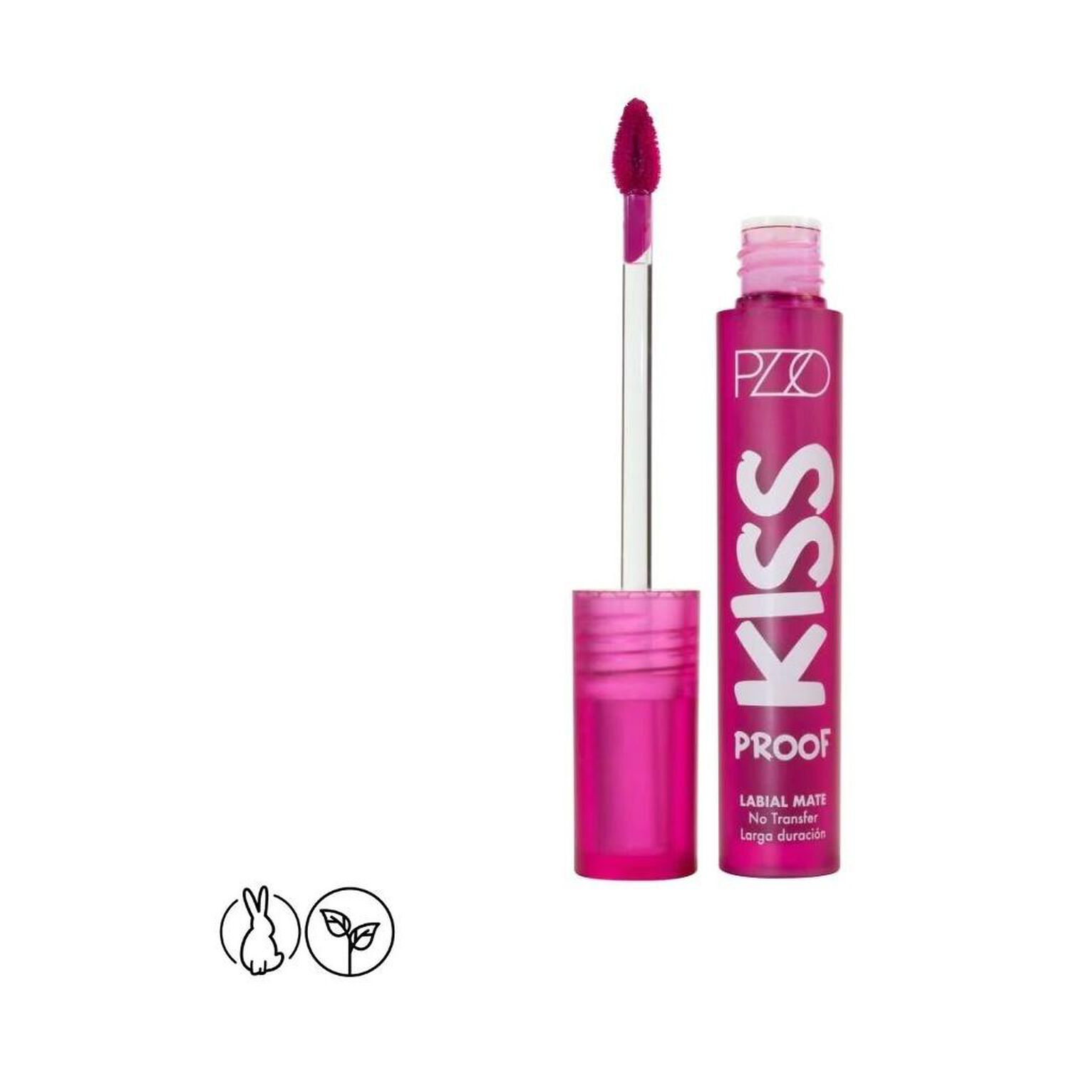 Labial Liquido Kiss Proof Intransferible Fuchsia Pzzo Make Up image number 0.0