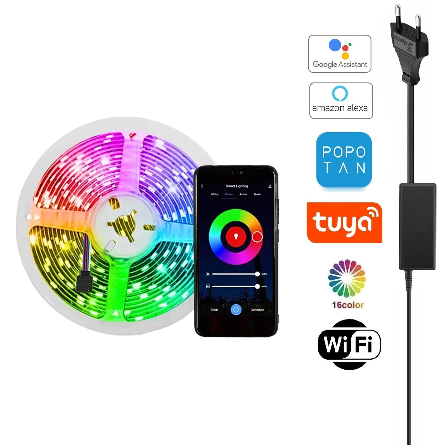 Tira De Luces Led Full Rgb Smart Home Wifi 5m Google/alexa image number 4.0