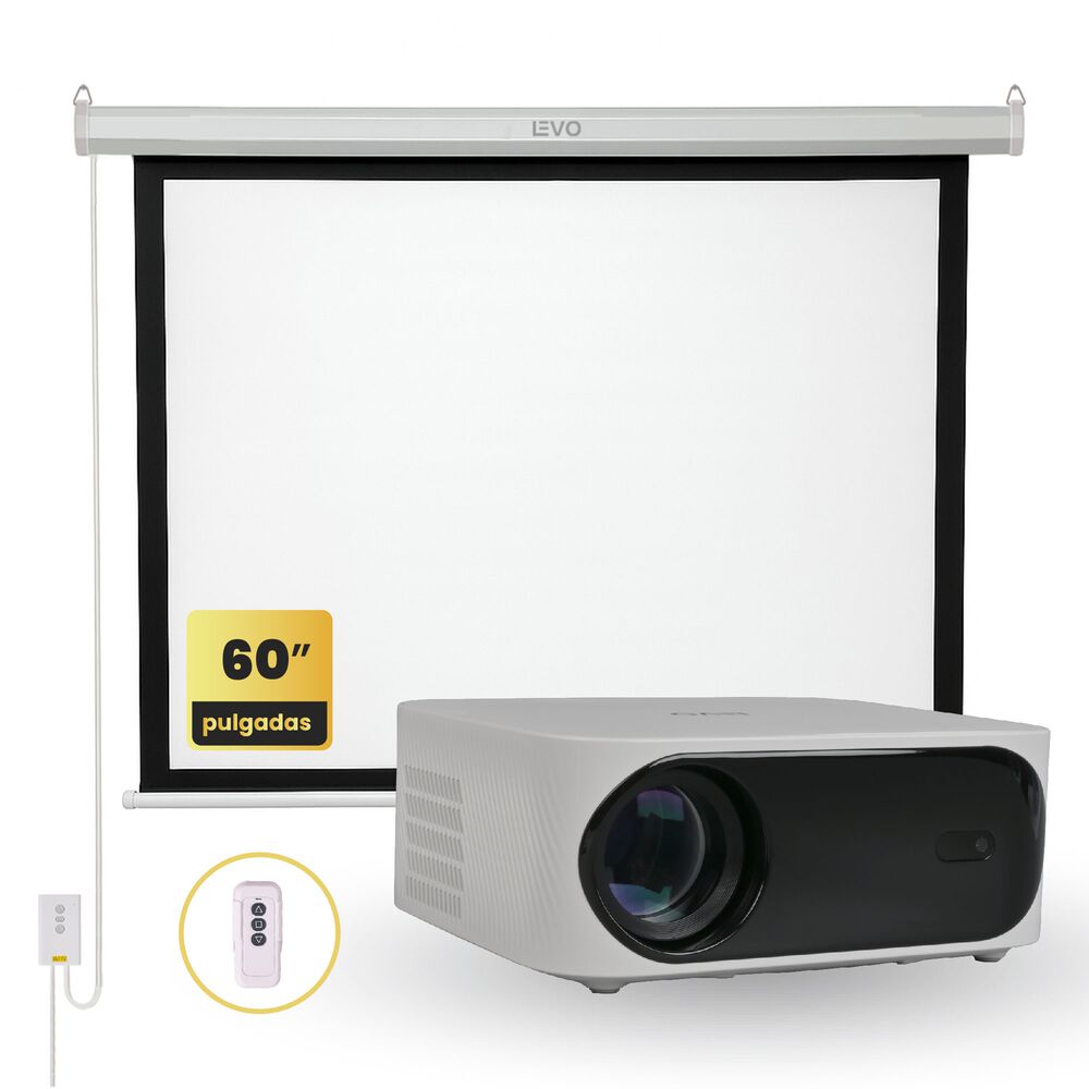 Proyector Port&aacute;til Orion 12000lm + Tel&oacute;n El&eacute;ctrico 60" Levo image number 4.0