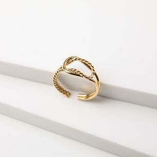 Anillo 19v69 Dorado Mujer Str220