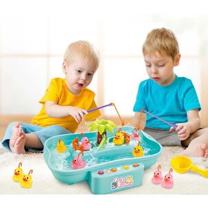 Juguetes De Pesca Con Iluminación Y Música Para Niños Niñas - Azul