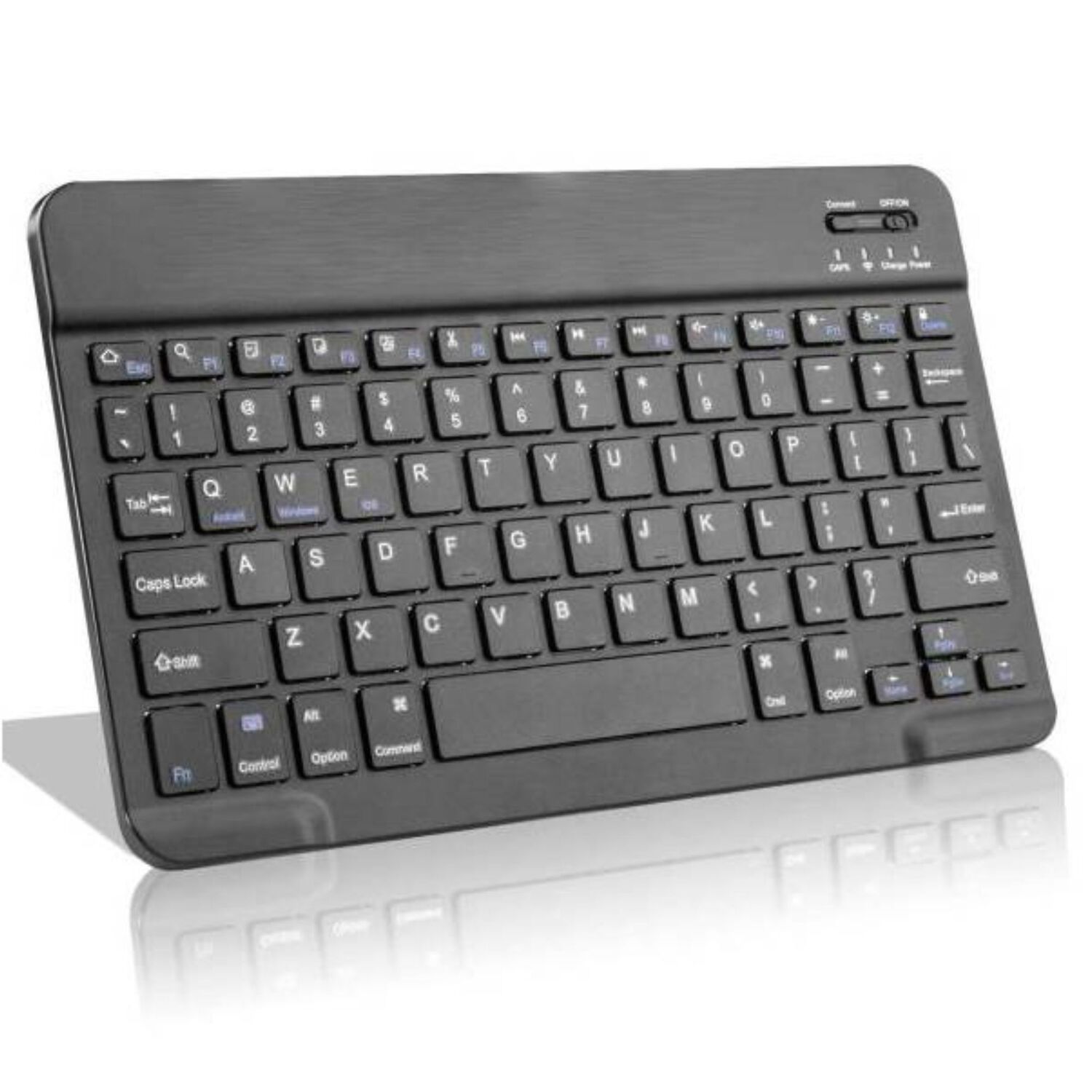 Mini Teclado Inal&aacute;mbrico Bluetooth Negro image number 1.0