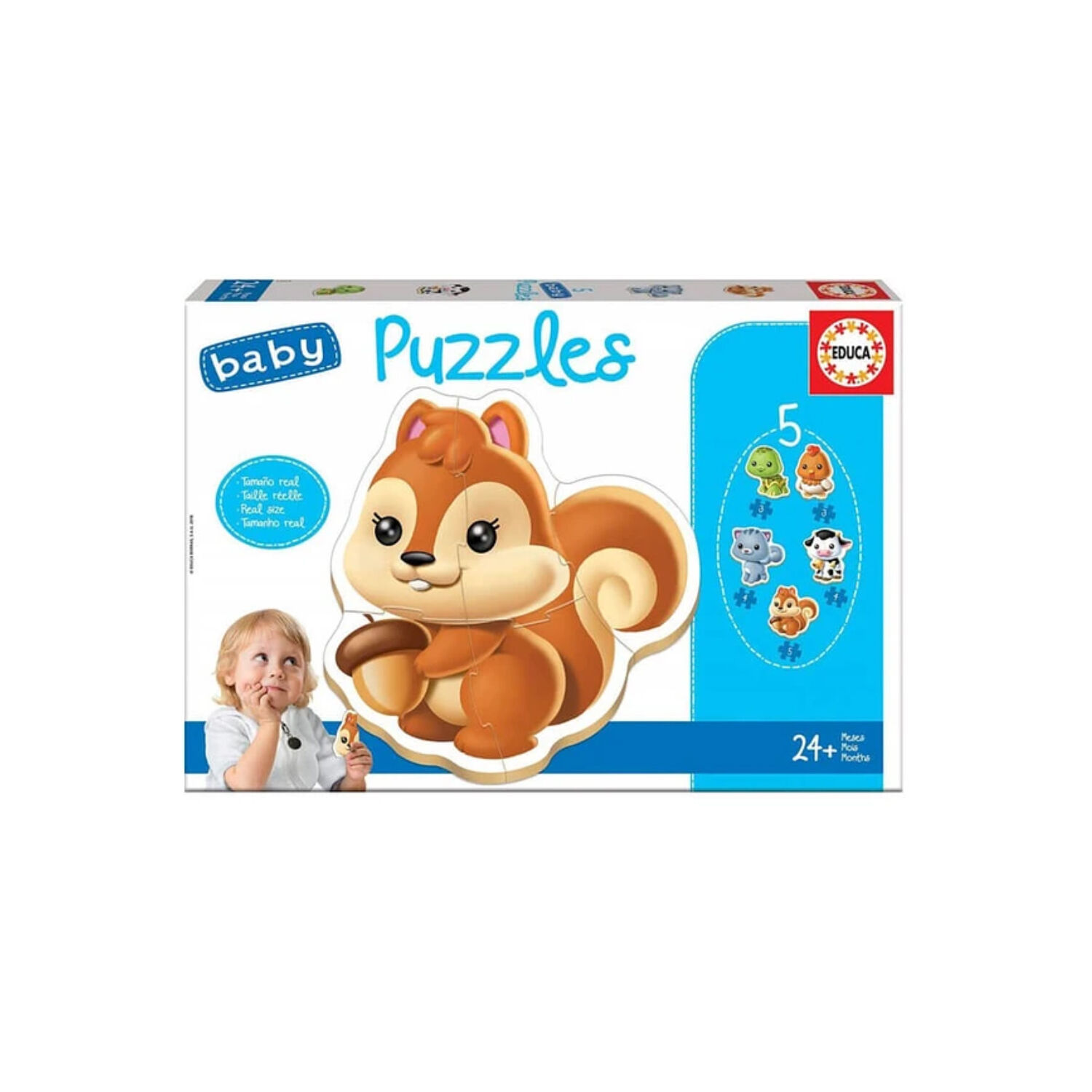 Puzzle Infantil 3 A 5 Piezas Dise&ntilde;o 5 Animales - Ps image number 0.0