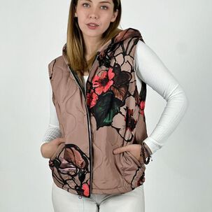 Parka Italiana Corta Estampado Flores