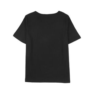 Polera Aplicaci&oacute;n Macrane Manga Corta Cuello Redondo Mujer Geeps