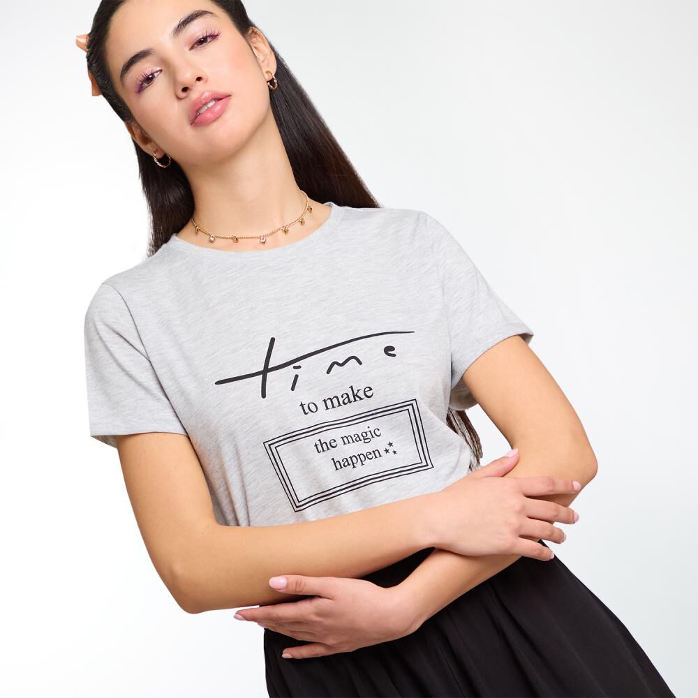 Polera Estampada Manga Corta Cuello Redondo Mujer Freedom image number 4.0