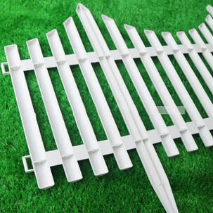 Valla De Jardín Con Borde Blanco Pack 4 Resistente 80x53cm