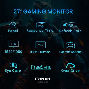 Monitor Gamer Plano Caixun 27" Fhd Ips 165hz Srgb120% Hdmi Dp C27f4f