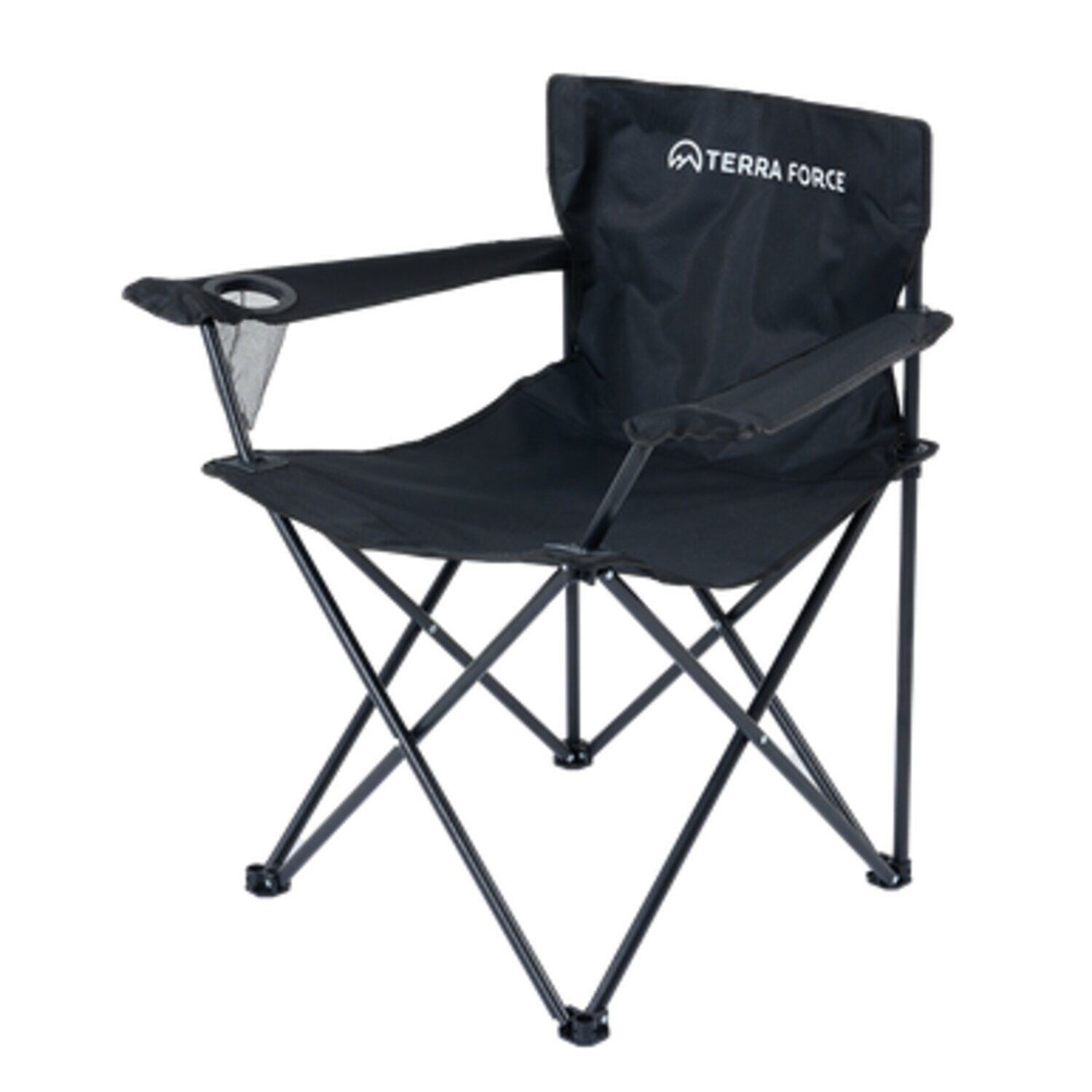 Silla Plegable Camping Con Apoya Brazos Negro image number 1.0
