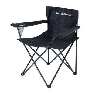 Silla Plegable Camping Con Apoya Brazos Negro