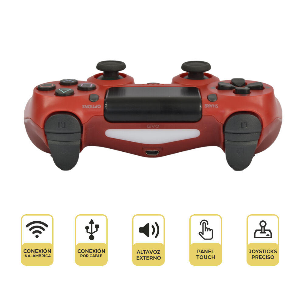 Control Joystick Compatible Con Dualshock Para Ps4 Rojo Levo image number 1.0