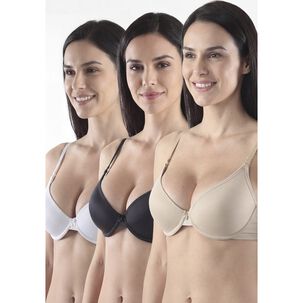 Pack 3x Sosten Microfibra P350022-sur Kayser