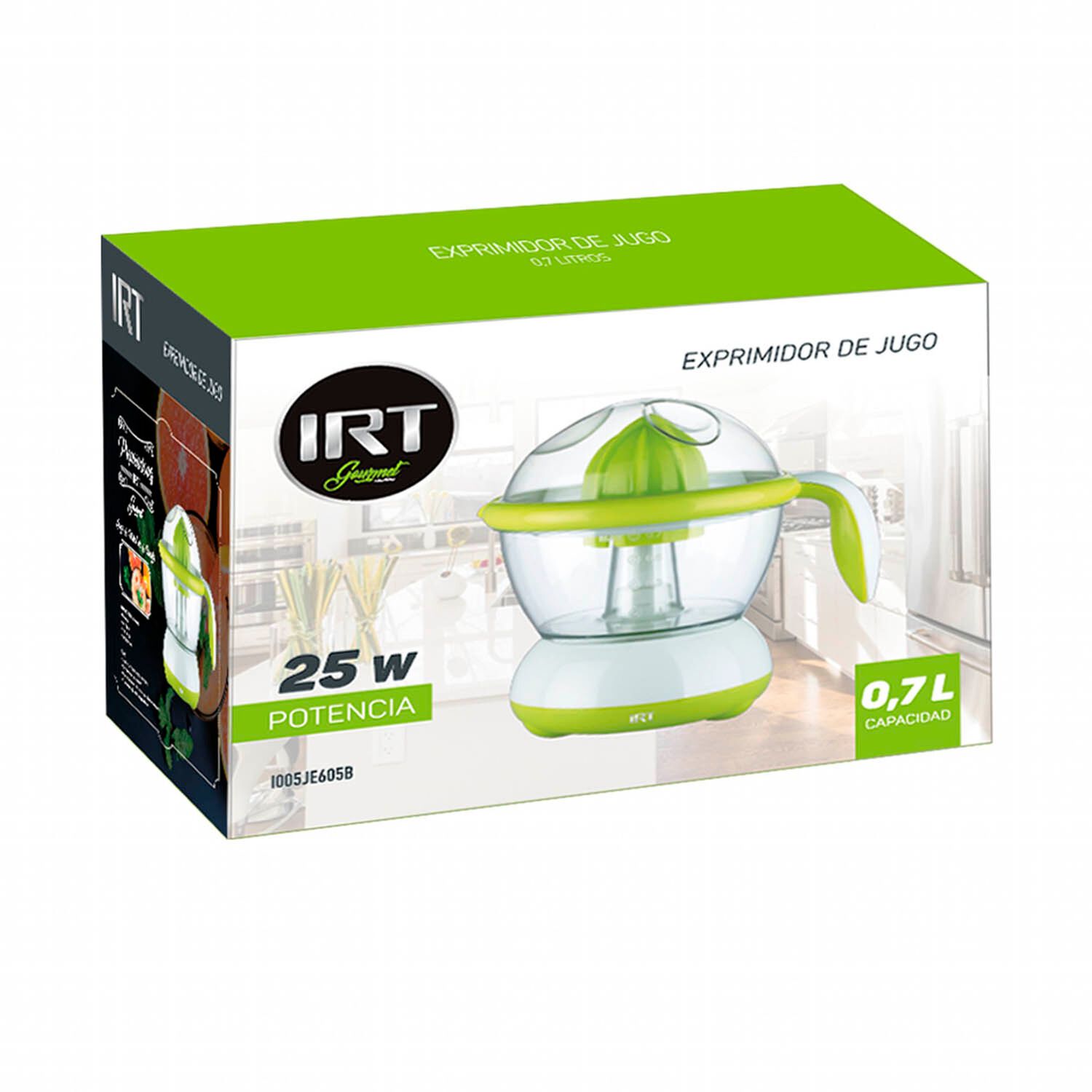 Exprimidor De Jugo El&eacute;ctrico Irt 700 Ml Verde 220v image number 4.0