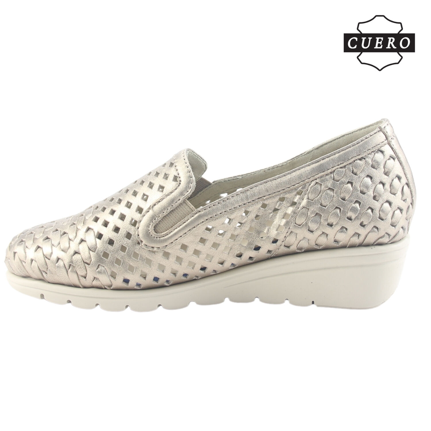 Zapato De Cuero Chalada Mujer Crose-1 Dorado Casual image number 2.0