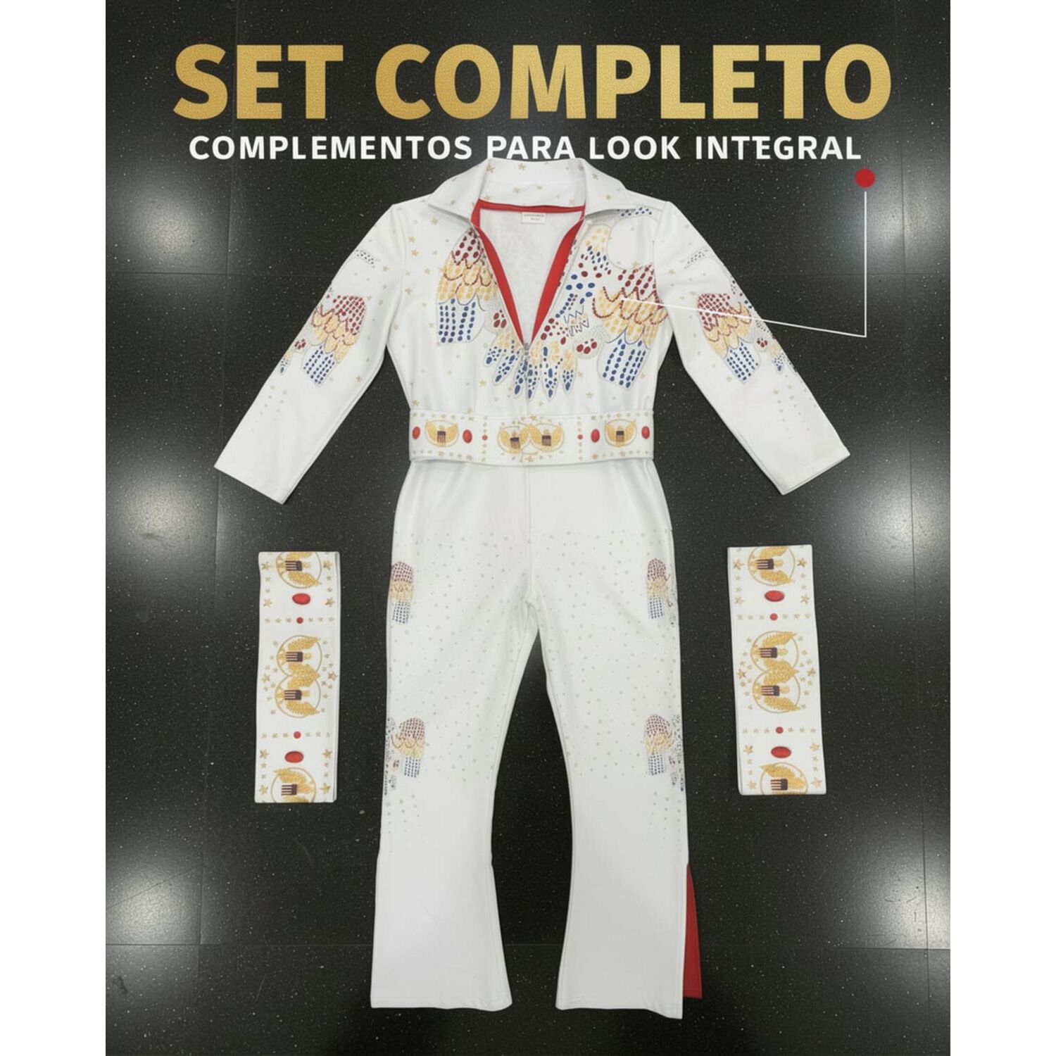 Disfraz Cosplay Elvis Presley Eagle Jumsuit image number 4.0