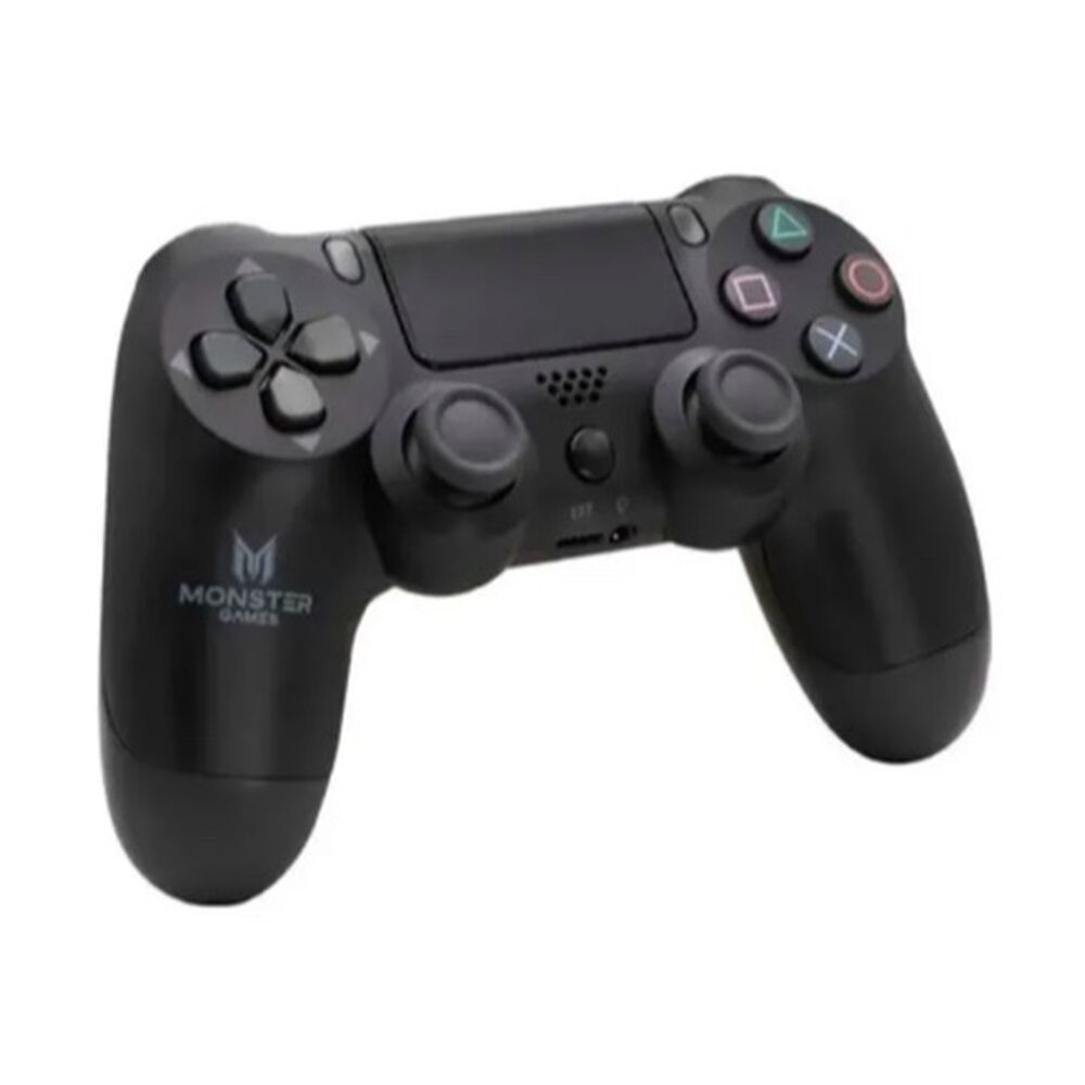 Control Joystick Inal&aacute;mbrico Monster Games Double Shock Compatible Con Ps4 Negro image number 1.0