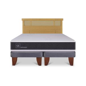 Cama Europea Cic Ortopedic / 2 Plazas / Base Dividida + Respaldo