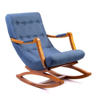 Silla Mecedora Lino Indigo