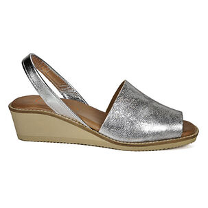 Sandalia Cuero Anika Plateado Sandalia Cuero Anika Plateado