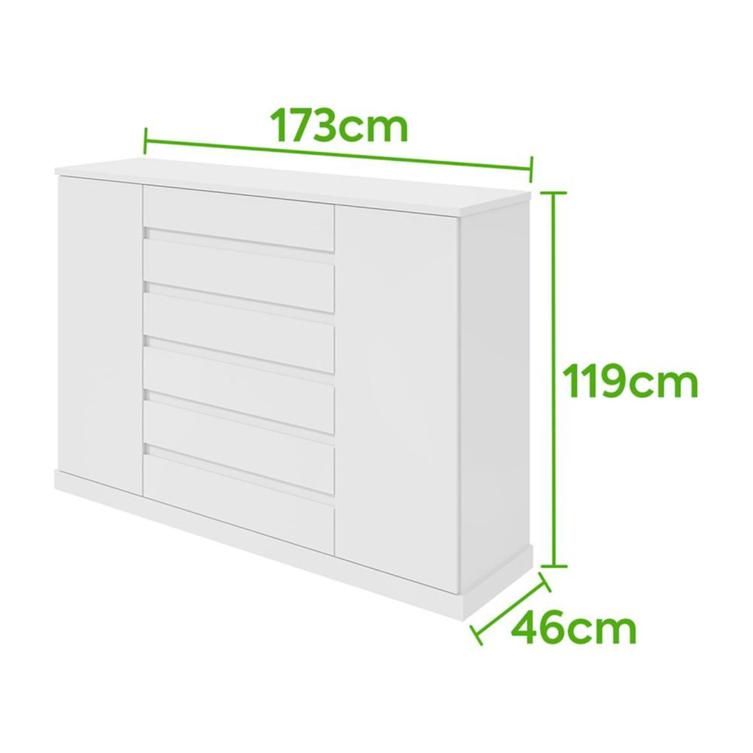 Comoda Di Poretti Design Comoda Vedra / 2 Puertas / 7 Cajones image number 3.0