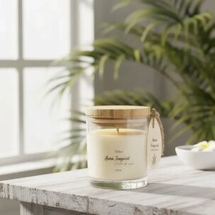 Vela Aromatica Aura Tropical Aroma Mango De Cera De Soya