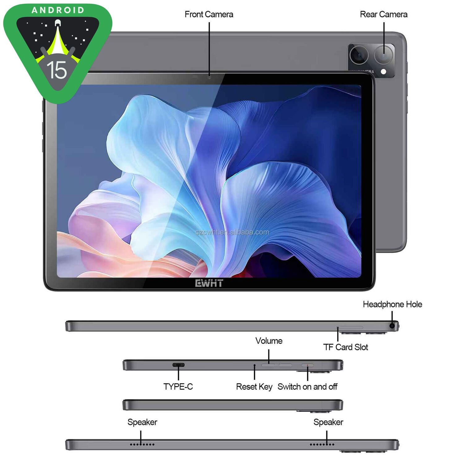 Tablet Cwht G16 - Android 15 Kit Teclado Mouse L&aacute;piz Funda image number 3.0