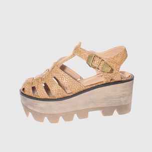 Sandalia Plataforma Beige Vía Franca Art. 5cp1602cbeige