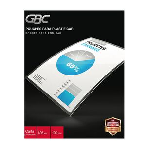 Gbc Pouches 125 Micrones 100 Unidades Tama&ntilde;o Carta - 31347