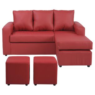 Sof&aacute; Seccional Bodevir Bi-l  + 2 Poufs / 3 Cuerpos
