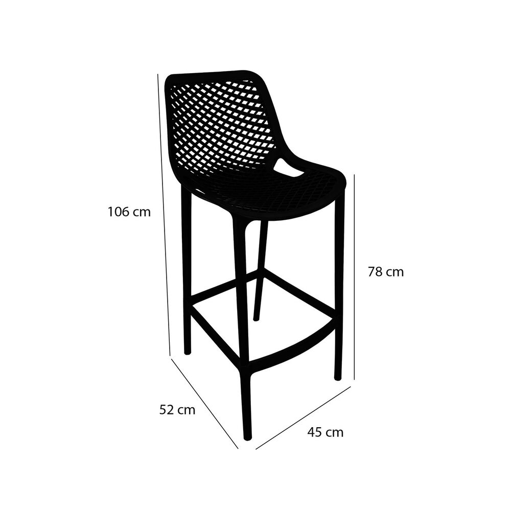 Taburete Bar Berlín Alta Air Negra image number 6.0