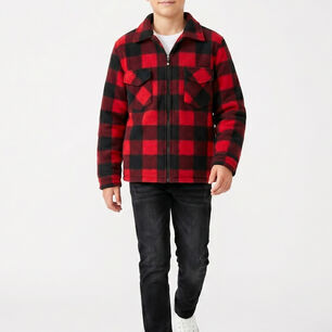 Camisa Ni&ntilde;o Polar Cuadros Tipo Le Ador Invierno