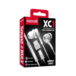 Aud&iacute;fonos Maxell Tipoc Con Adaptador Usb Blanco